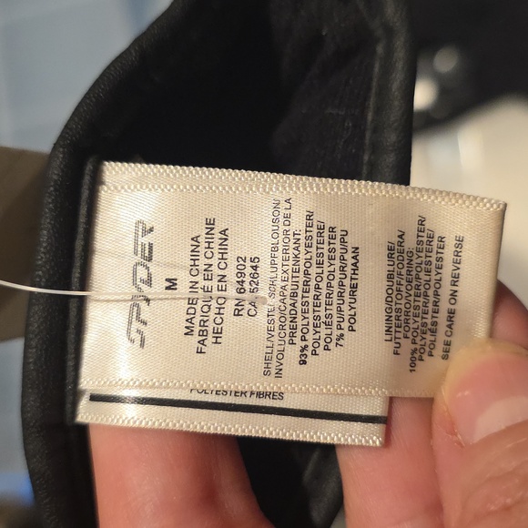 Spyder Black XL Windstop Gloves - Picture 4 of 5